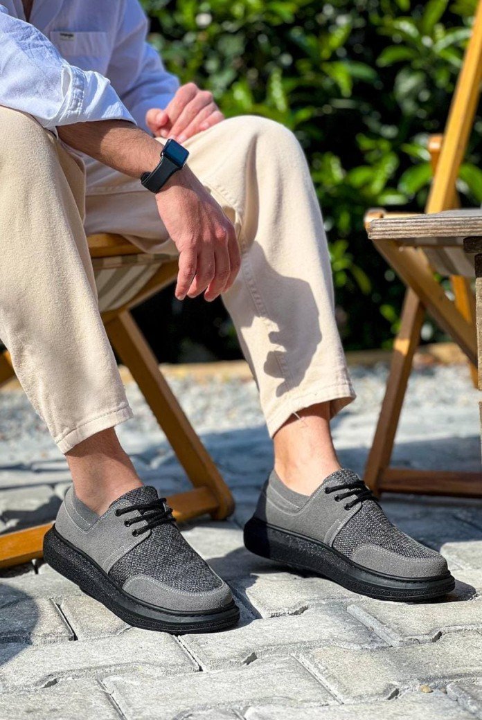 KB042 Erkek Günlük Bağcıklı Süet Keten Klasik Ayakkabı SKST - Gri KB042 Erkek Günlük Bağcıklı Süet Keten Klasik Ayakkabı SKST - Gri