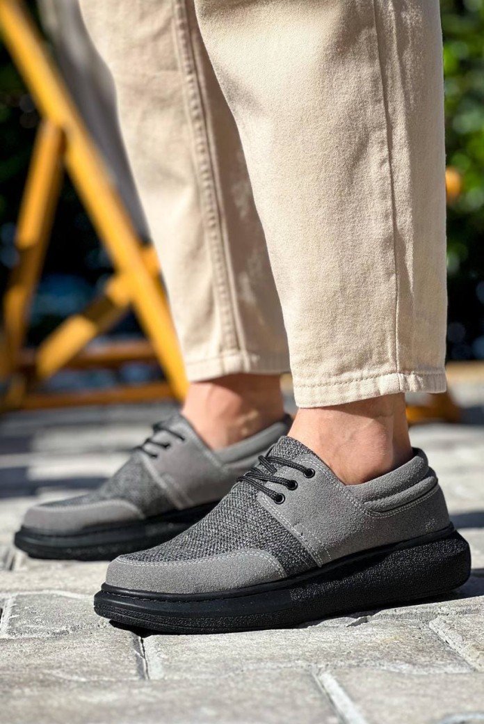 KB042 Erkek Günlük Bağcıklı Süet Keten Klasik Ayakkabı SKST - Gri KB042 Erkek Günlük Bağcıklı Süet Keten Klasik Ayakkabı SKST - Gri