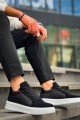 KB046 Erkek Günlük Bağcıklı Süet Paraşüt Kumaş Spor Sneaker Ayakkabı SPKBT - Siyah – Kuback Erkek Ayakkabı