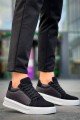 KB046 Erkek Günlük Bağcıklı Süet Paraşüt Kumaş Spor Sneaker Ayakkabı SPKBT - Siyah – Kuback Erkek Ayakkabı