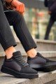 KB046 Erkek Günlük Bağcıklı Süet Paraşüt Kumaş Spor Sneaker Ayakkabı SPKST - Siyah – Kuback Erkek Ayakkabı