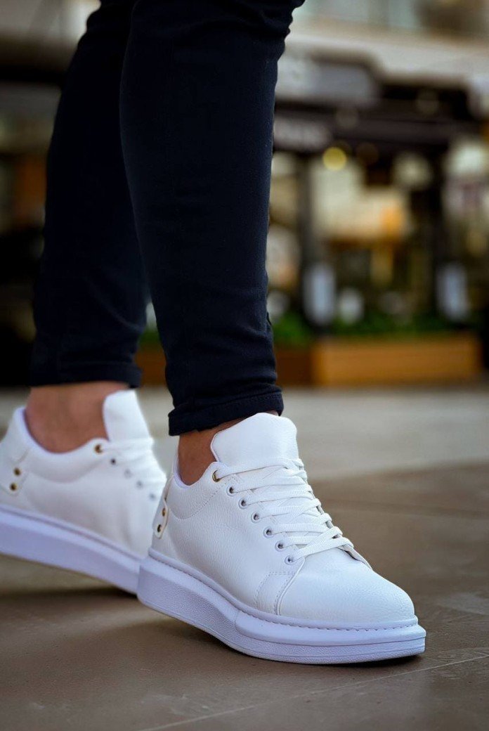 KB047 Erkek Günlük Bağcıklı Cilt Spor Sneaker Ayakkabı CBT - Beyaz KB047 Erkek Günlük Bağcıklı Cilt Spor Sneaker Ayakkabı CBT - Beyaz