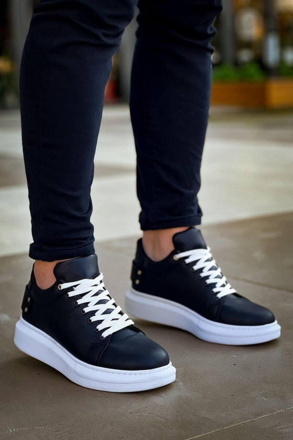 KB047 Erkek Günlük Bağcıklı Cilt Spor Sneaker Ayakkabı CBT - Siyah Erkek Ayakkabı KB047 Erkek Günlük Bağcıklı Cilt Spor Sneaker Ayakkabı CBT - Siyah – Kuback Erkek Ayakkabı