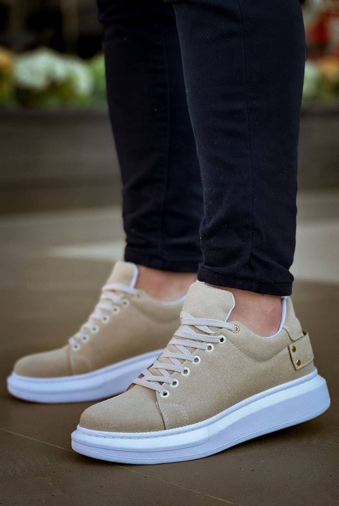 KB047 Erkek Günlük Bağcıklı Süet Spor Sneaker Ayakkabı SBT - Bej KB047 Erkek Günlük Bağcıklı Süet Spor Sneaker Ayakkabı SBT - Bej