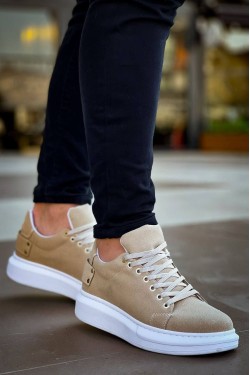 KB047 Erkek Günlük Bağcıklı Süet Spor Sneaker Ayakkabı SBT - Bej KB047 Erkek Günlük Bağcıklı Süet Spor Sneaker Ayakkabı SBT - Bej