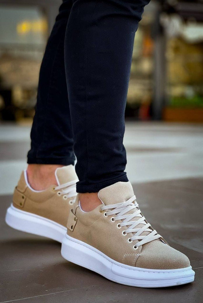 KB047 Erkek Günlük Bağcıklı Süet Spor Sneaker Ayakkabı SBT - Bej KB047 Erkek Günlük Bağcıklı Süet Spor Sneaker Ayakkabı SBT - Bej