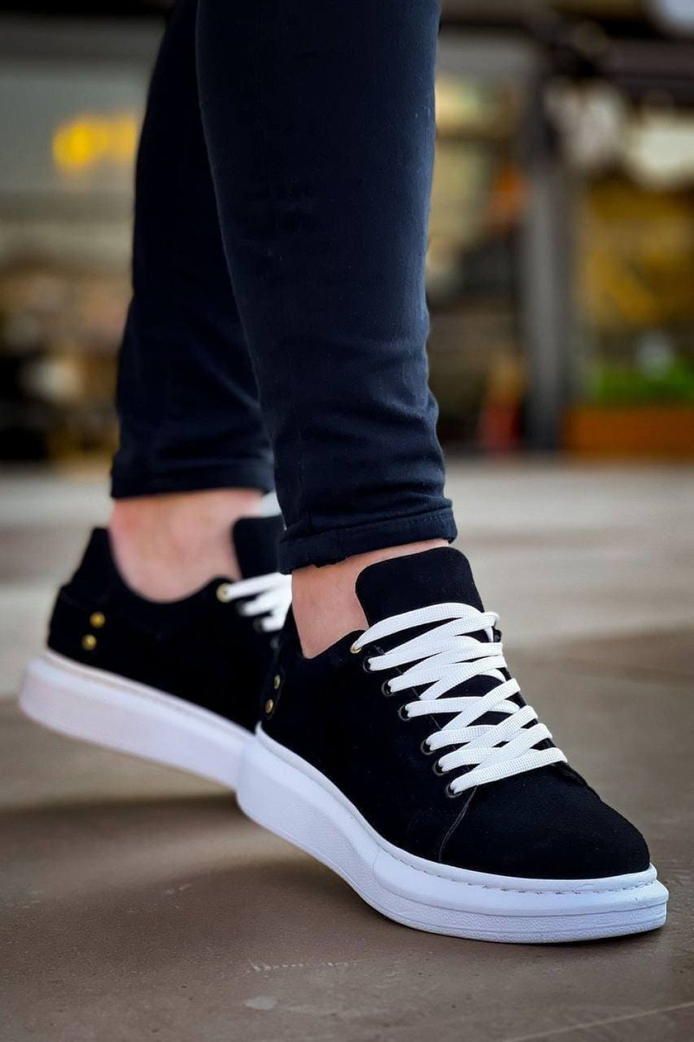 KB047 Erkek Günlük Bağcıklı Süet Spor Sneaker Ayakkabı SBT - Siyah Erkek Ayakkabı KB047 Erkek Günlük Bağcıklı Süet Spor Sneaker Ayakkabı SBT - Siyah – Kuback Erkek Ayakkabı