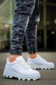 KB056 Erkek Günlük Bağcıklı Cilt Spor Sneaker Ayakkabı CBT - Beyaz – Kuback Erkek Ayakkabı