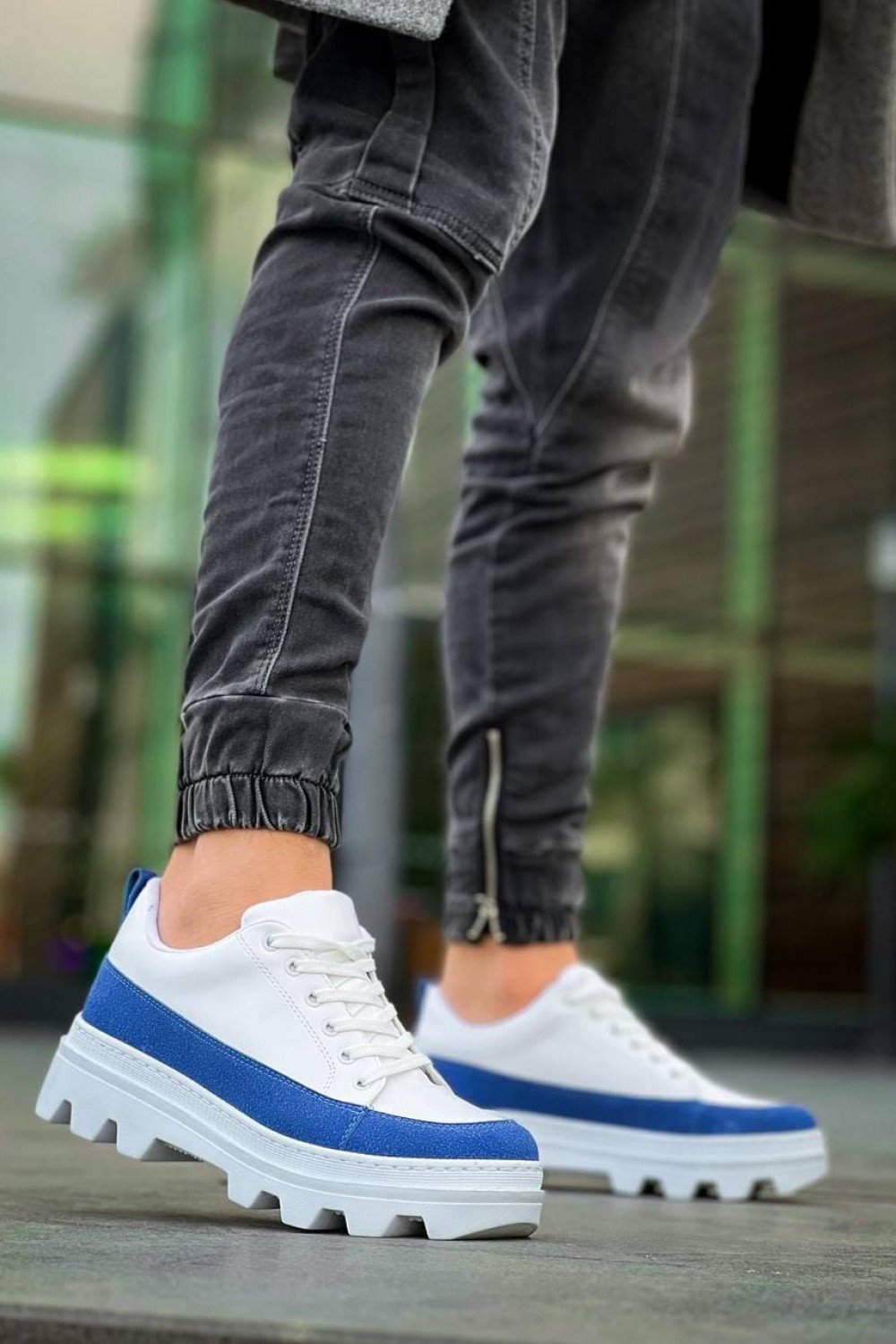 KB056 Erkek Günlük Bağcıklı Cilt Süet Spor Sneaker Ayakkabı CSBT - Beyaz/Mavi Erkek Ayakkabı KB056 Erkek Günlük Bağcıklı Cilt Süet Spor Sneaker Ayakkabı CSBT - Beyaz/Mavi – Kuback Erkek Ayakkabı