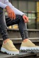 KB056 Erkek Günlük Bağcıklı Süet Spor Sneaker Ayakkabı SBT - Bej – Kuback Erkek Ayakkabı
