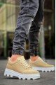 KB056 Erkek Günlük Bağcıklı Süet Spor Sneaker Ayakkabı SBT - Bej