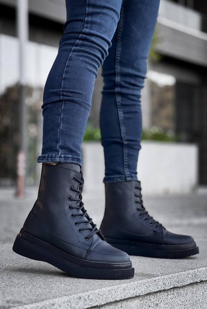 KB0991 Erkek Spor Günlük Bağcıklı Cilt Bot CST - Siyah KB0991 Erkek Spor Günlük Bağcıklı Cilt Bot CST - Siyah