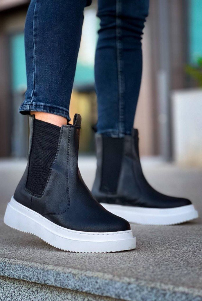 KB0992 Erkek Spor Günlük Bağcıksız Cilt Bot CBT - Siyah KB0992 Erkek Spor Günlük Bağcıksız Cilt Bot CBT - Siyah