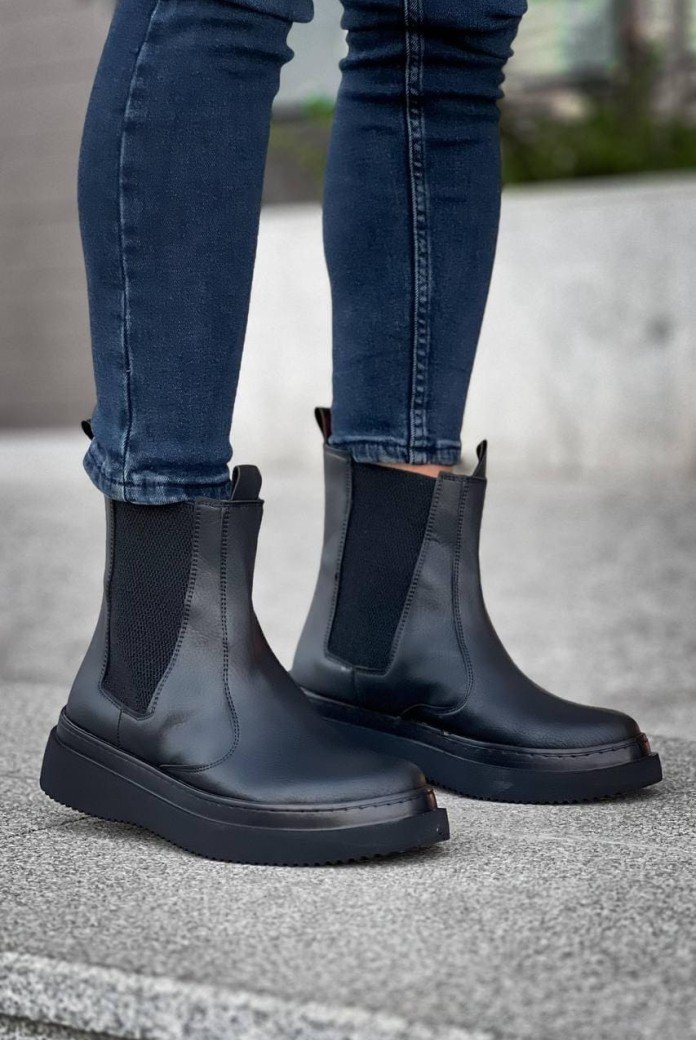 KB0992 Erkek Spor Günlük Bağcıksız Cilt Bot CST - Siyah KB0992 Erkek Spor Günlük Bağcıksız Cilt Bot CST - Siyah