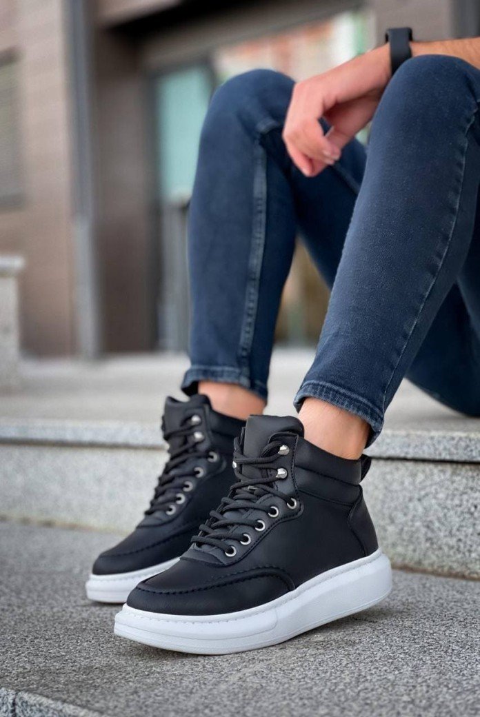 KB0994 Erkek Spor Günlük Bağcıklı Cilt Bot CBT - Siyah KB0994 Erkek Spor Günlük Bağcıklı Cilt Bot CBT - Siyah