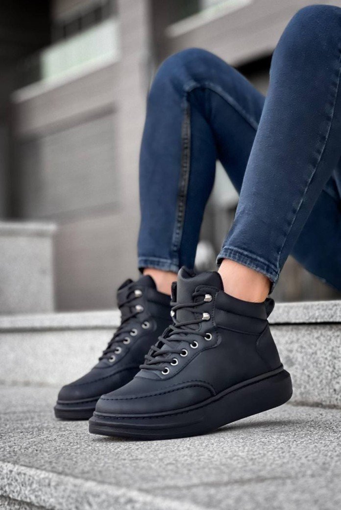 KB0994 Erkek Spor Günlük Bağcıklı Cilt Bot CST - Siyah KB0994 Erkek Spor Günlük Bağcıklı Cilt Bot CST - Siyah