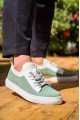 KB110 Erkek Günlük Bağcıklı Triko Spor Sneaker Ayakkabı TBT - Yeşil