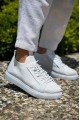 KB112 Erkek Günlük Bağcıklı Triko Spor Sneaker Ayakkabı TBT - Beyaz