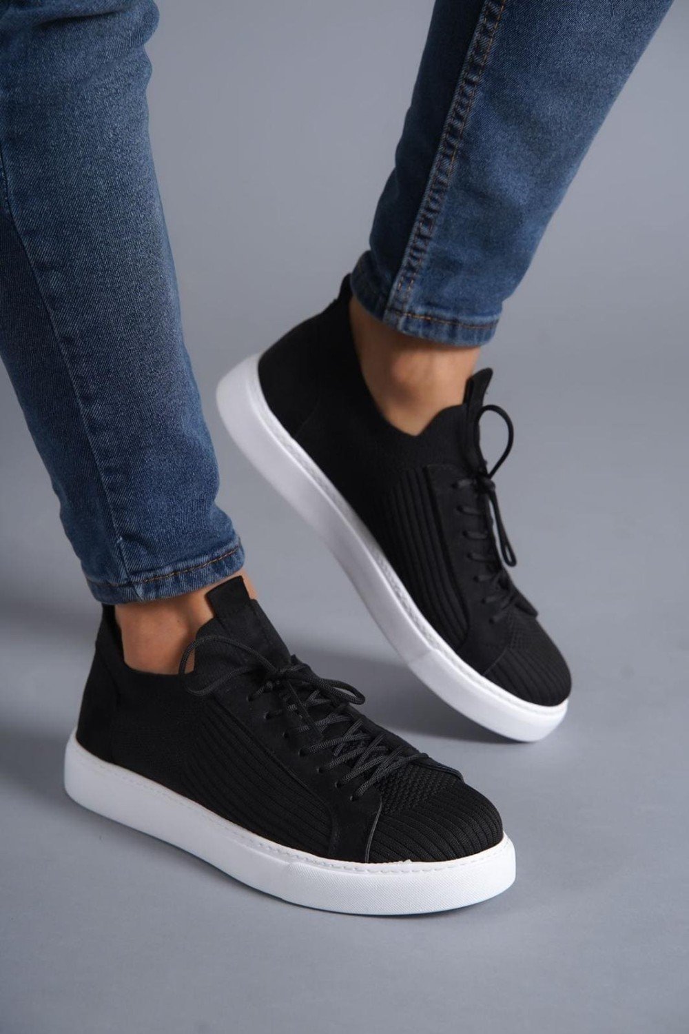 KB112 Erkek Günlük Bağcıklı Triko Spor Sneaker Ayakkabı TBT - Siyah Erkek Ayakkabı KB112 Erkek Günlük Bağcıklı Triko Spor Sneaker Ayakkabı TBT - Siyah – Kuback Erkek Ayakkabı