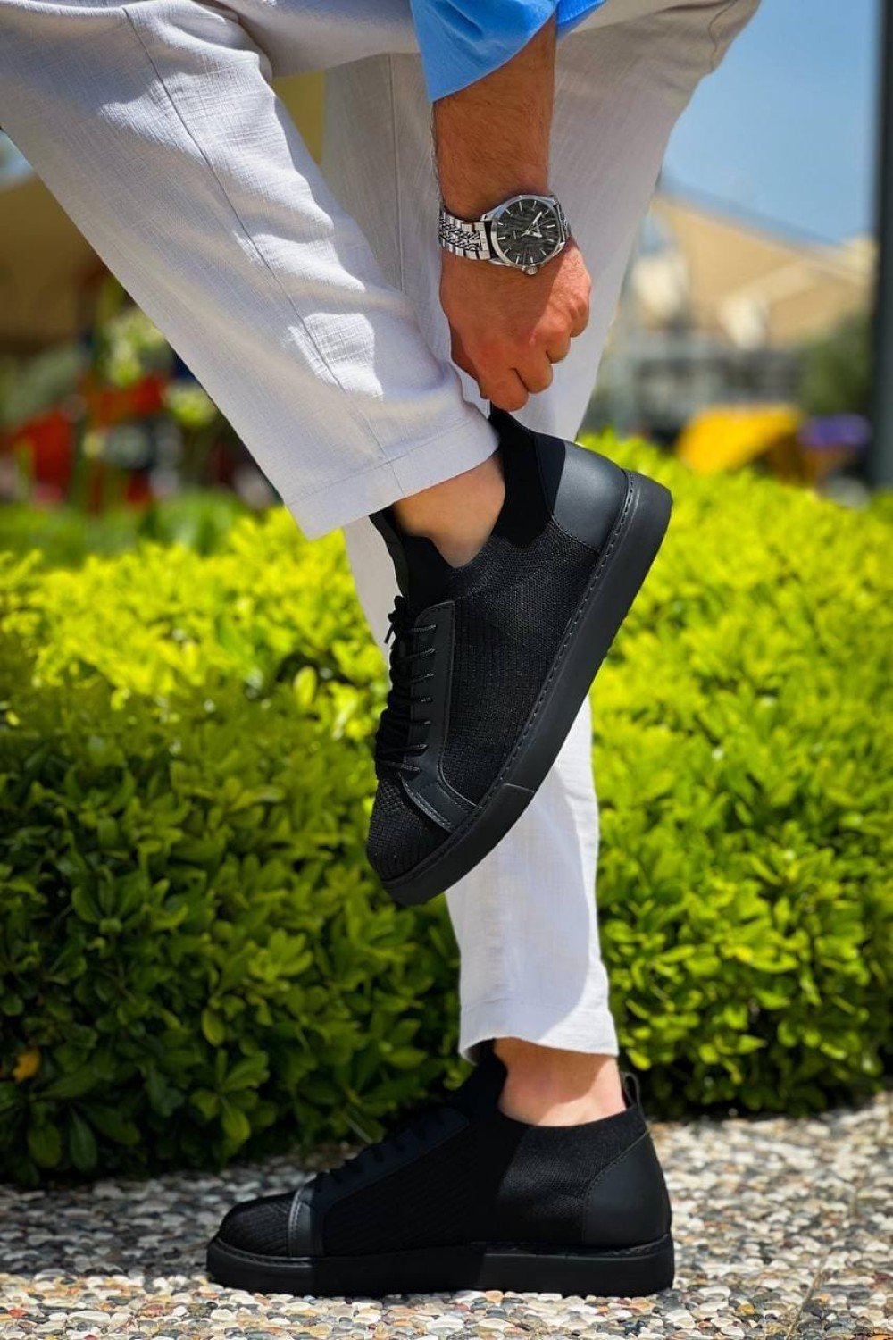 KB112 Erkek Günlük Bağcıklı Triko Spor Sneaker Ayakkabı TST - Siyah Erkek Ayakkabı KB112 Erkek Günlük Bağcıklı Triko Spor Sneaker Ayakkabı TST - Siyah – Kuback Erkek Ayakkabı