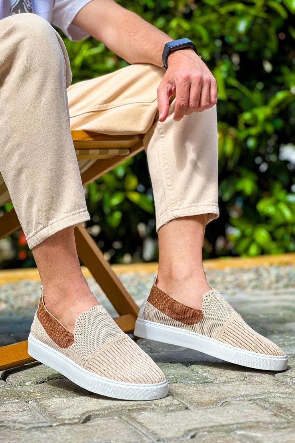 KB114 Erkek Günlük Bağcıksız Triko Spor Sneaker Ayakkabı TBT - Bej/Taba Erkek Ayakkabı KB114 Erkek Günlük Bağcıksız Triko Spor Sneaker Ayakkabı TBT - Bej/Taba – Kuback Erkek Ayakkabı
