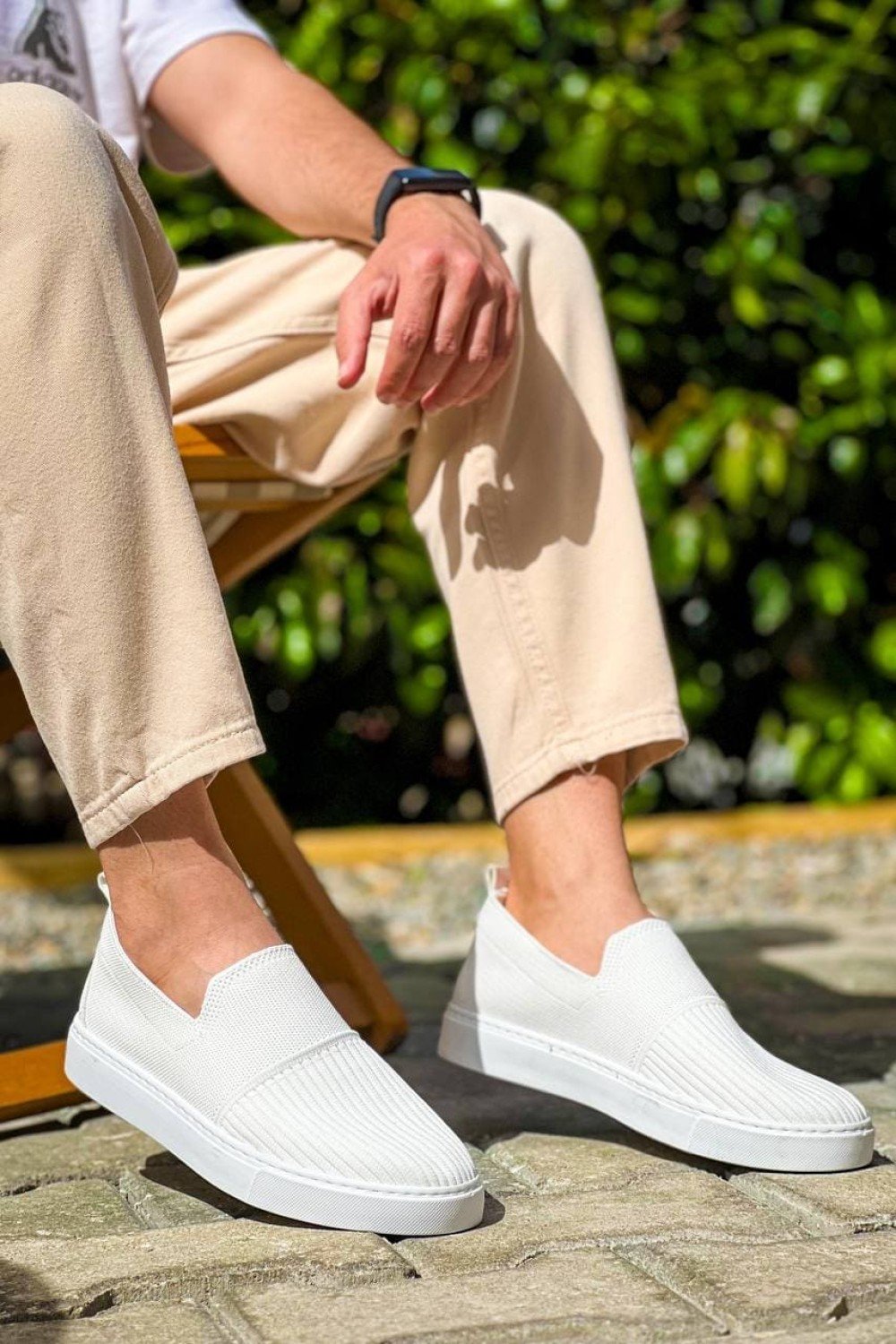 KB114 Erkek Günlük Bağcıksız Triko Spor Sneaker Ayakkabı TBT - Beyaz Erkek Ayakkabı KB114 Erkek Günlük Bağcıksız Triko Spor Sneaker Ayakkabı TBT - Beyaz – Kuback Erkek Ayakkabı