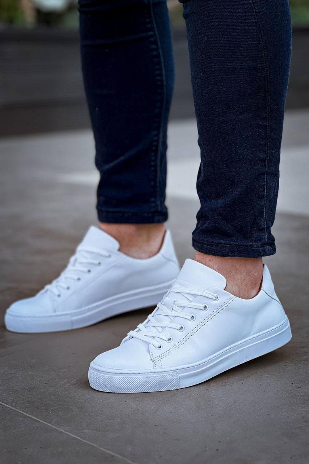 KB122 Erkek Günlük Bağcıklı Cilt Spor Sneaker Ayakkabı CBT - Beyaz Erkek Ayakkabı KB122 Erkek Günlük Bağcıklı Cilt Spor Sneaker Ayakkabı CBT - Beyaz – Kuback Erkek Ayakkabı