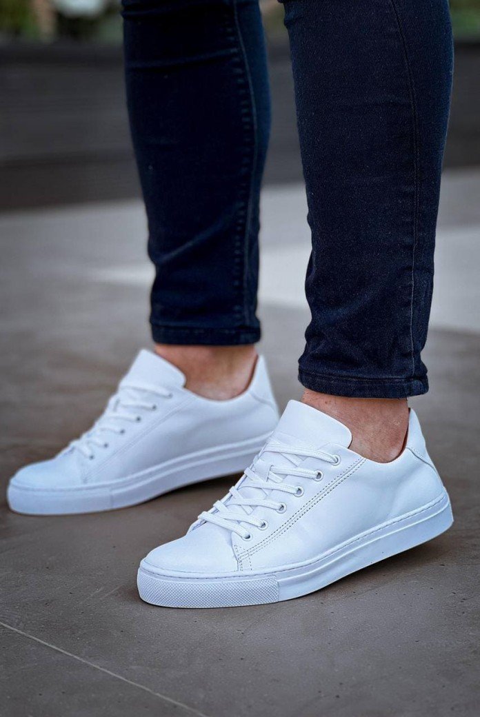 KB122 Erkek Günlük Bağcıklı Cilt Spor Sneaker Ayakkabı CBT - Beyaz KB122 Erkek Günlük Bağcıklı Cilt Spor Sneaker Ayakkabı CBT - Beyaz