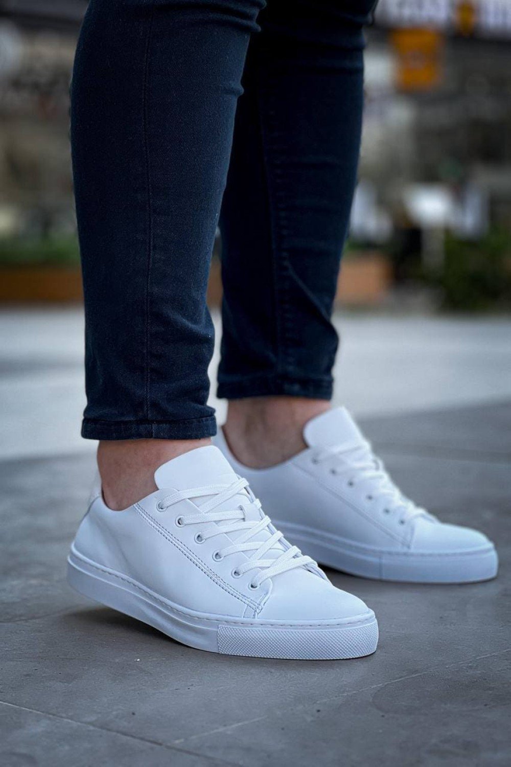 KB122 Erkek Günlük Bağcıklı Cilt Spor Sneaker Ayakkabı CBT - Beyaz Erkek Ayakkabı KB122 Erkek Günlük Bağcıklı Cilt Spor Sneaker Ayakkabı CBT - Beyaz – Kuback Erkek Ayakkabı