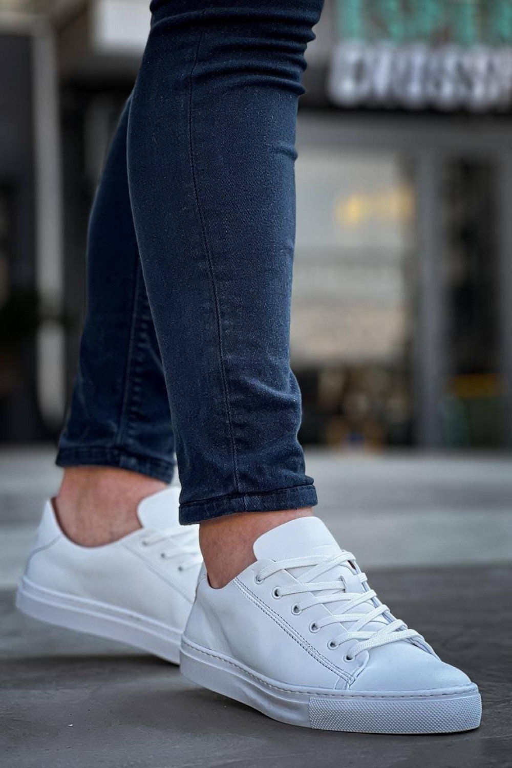 KB122 Erkek Günlük Bağcıklı Cilt Spor Sneaker Ayakkabı CBT - Beyaz Erkek Ayakkabı KB122 Erkek Günlük Bağcıklı Cilt Spor Sneaker Ayakkabı CBT - Beyaz – Kuback Erkek Ayakkabı