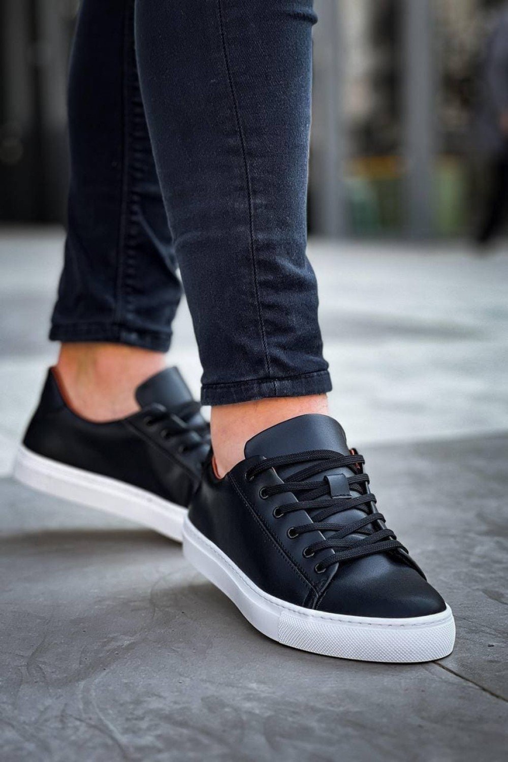 KB122 Erkek Günlük Bağcıklı Cilt Spor Sneaker Ayakkabı CBT - Siyah Erkek Ayakkabı KB122 Erkek Günlük Bağcıklı Cilt Spor Sneaker Ayakkabı CBT - Siyah – Kuback Erkek Ayakkabı