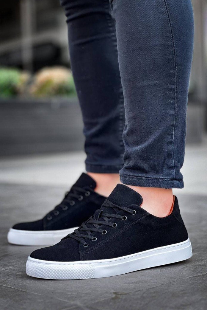 KB122 Erkek Günlük Bağcıklı Süet Spor Sneaker Ayakkabı SBT - Siyah KB122 Erkek Günlük Bağcıklı Süet Spor Sneaker Ayakkabı SBT - Siyah