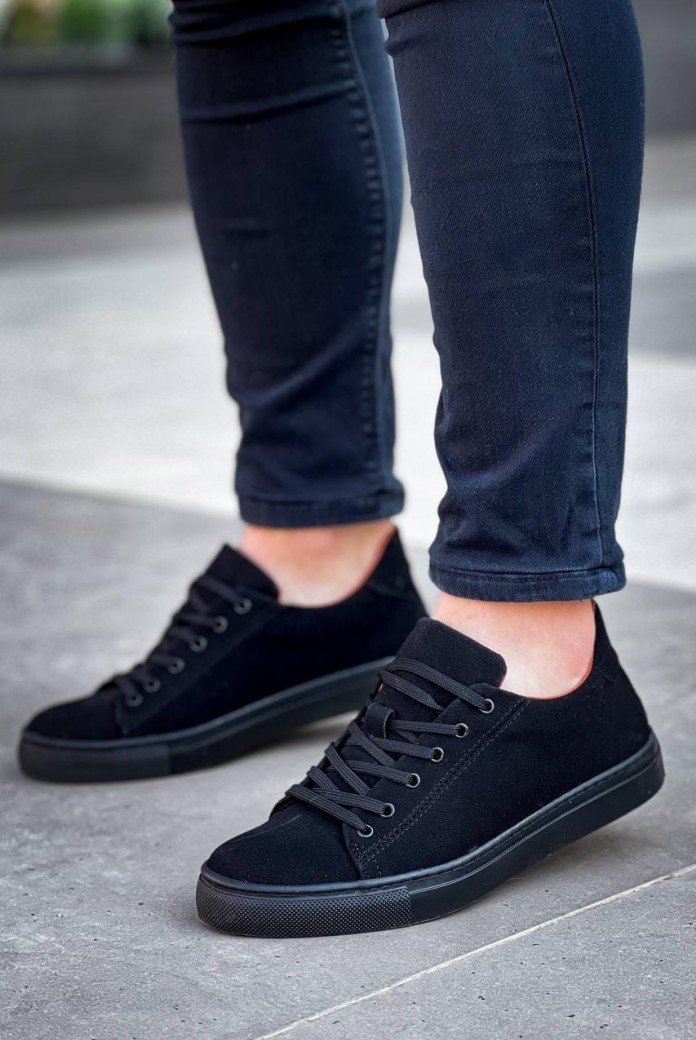 KB122 Erkek Günlük Bağcıklı Süet Spor Sneaker Ayakkabı SST - Siyah KB122 Erkek Günlük Bağcıklı Süet Spor Sneaker Ayakkabı SST - Siyah