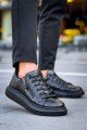 KB309 Erkek Günlük Bağcıklı Fermuarlı Croco Desenli Cilt Spor Sneaker Ayakkabı CST - Siyah Erkek Ayakkabı KB309 Erkek Günlük Bağcıklı Fermuarlı Croco Desenli Cilt Spor Sneaker Ayakkabı CST - Siyah – Kuback Erkek Ayakkabı
