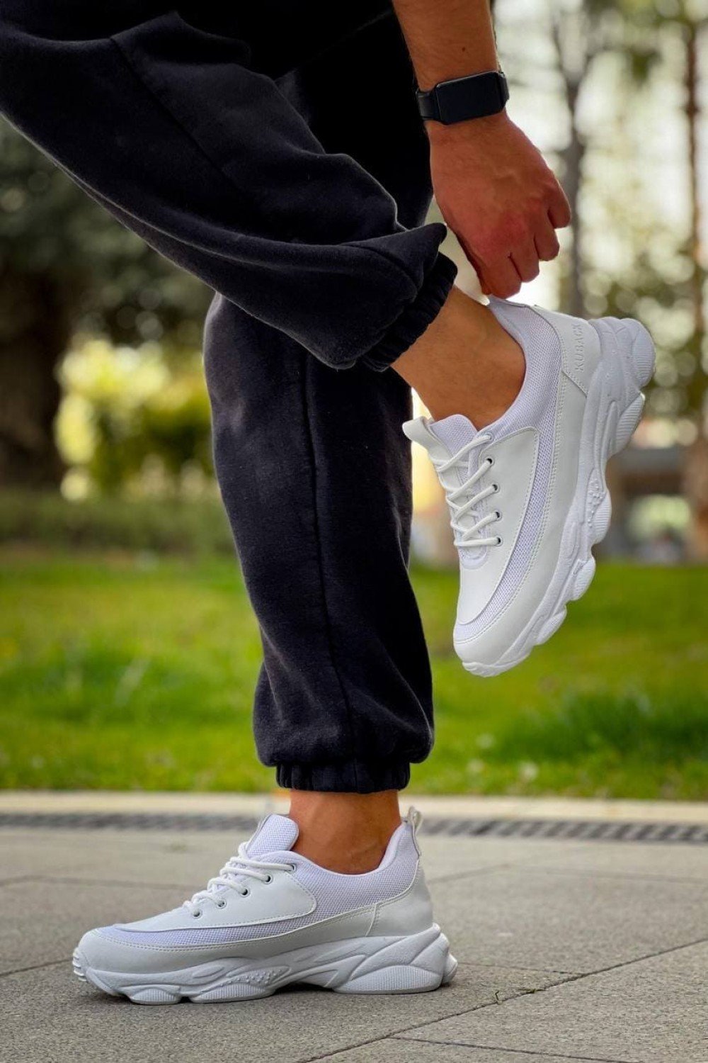 KB707 Erkek Günlük Bağcıklı Cilt Triko Spor Sneaker Ayakkabı CTBT - Beyaz Erkek Ayakkabı KB707 Erkek Günlük Bağcıklı Cilt Triko Spor Sneaker Ayakkabı CTBT - Beyaz – Kuback Erkek Ayakkabı