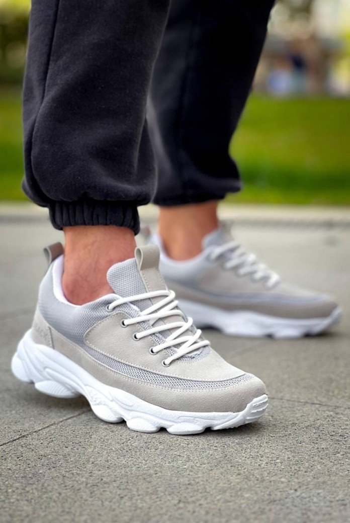 KB707 Erkek Günlük Bağcıklı Süet Triko Spor Sneaker Ayakkabı STBT - Gri KB707 Erkek Günlük Bağcıklı Süet Triko Spor Sneaker Ayakkabı STBT - Gri