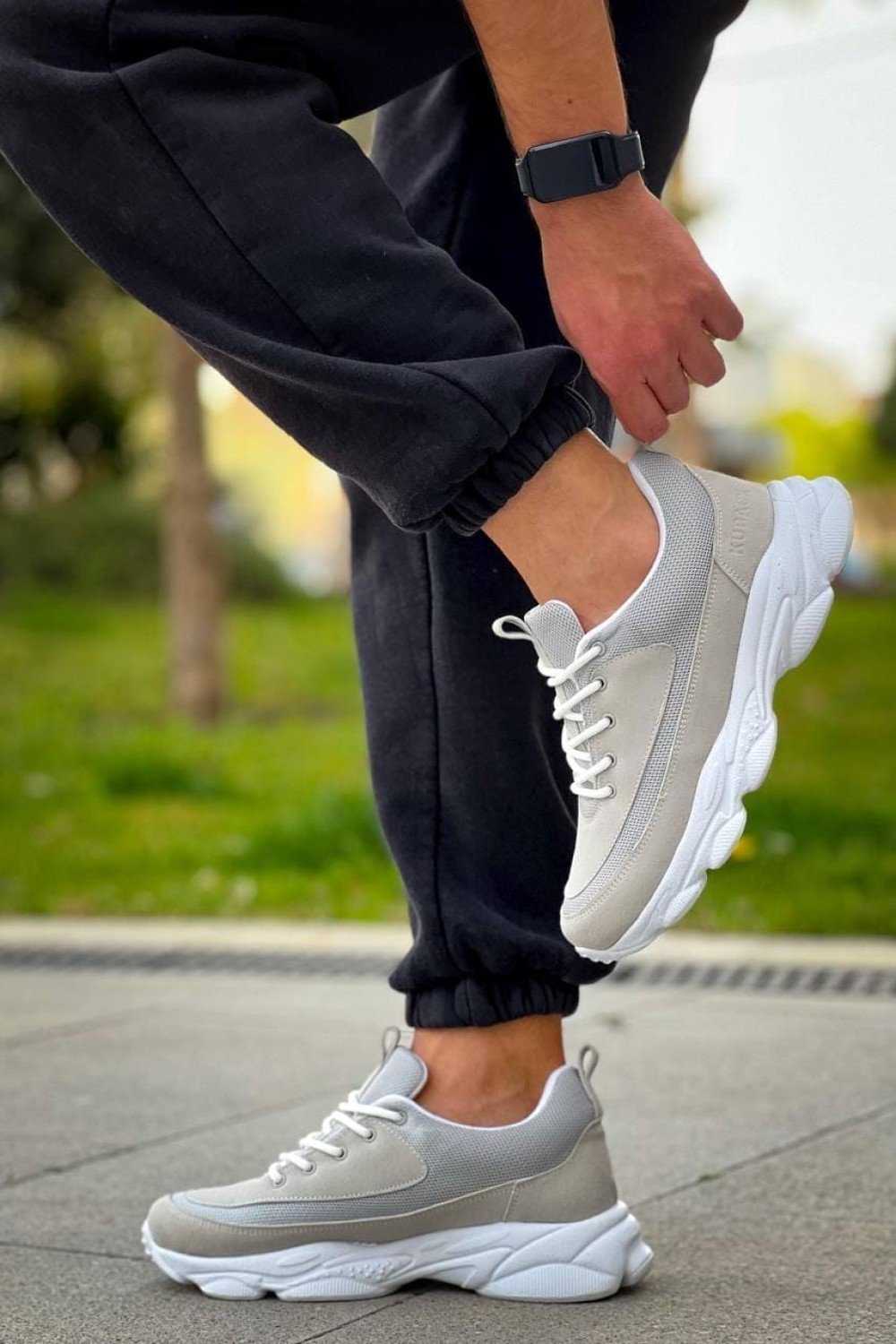 KB707 Erkek Günlük Bağcıklı Süet Triko Spor Sneaker Ayakkabı STBT - Gri Erkek Ayakkabı KB707 Erkek Günlük Bağcıklı Süet Triko Spor Sneaker Ayakkabı STBT - Gri – Kuback Erkek Ayakkabı