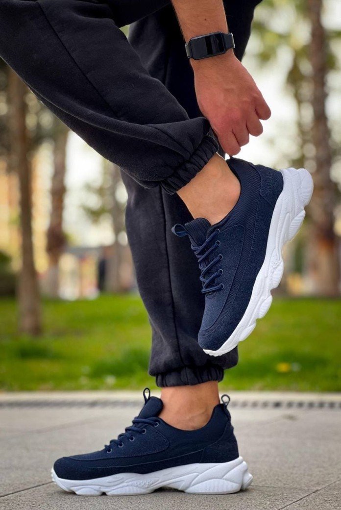 KB707 Erkek Günlük Bağcıklı Süet Triko Spor Sneaker Ayakkabı STBT - Lacivert KB707 Erkek Günlük Bağcıklı Süet Triko Spor Sneaker Ayakkabı STBT - Lacivert