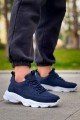 KB707 Erkek Günlük Bağcıklı Süet Triko Spor Sneaker Ayakkabı STBT - Lacivert – Kuback Erkek Ayakkabı