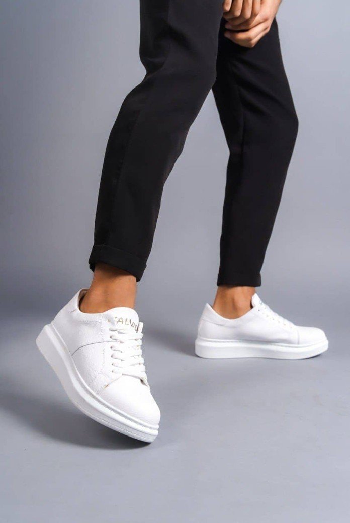 SLW151 Boost Erkek Günlük Bağcıklı Cilt Spor Sneaker Ayakkabı CBT - Beyaz SLW151 Boost Erkek Günlük Bağcıklı Cilt Spor Sneaker Ayakkabı CBT - Beyaz