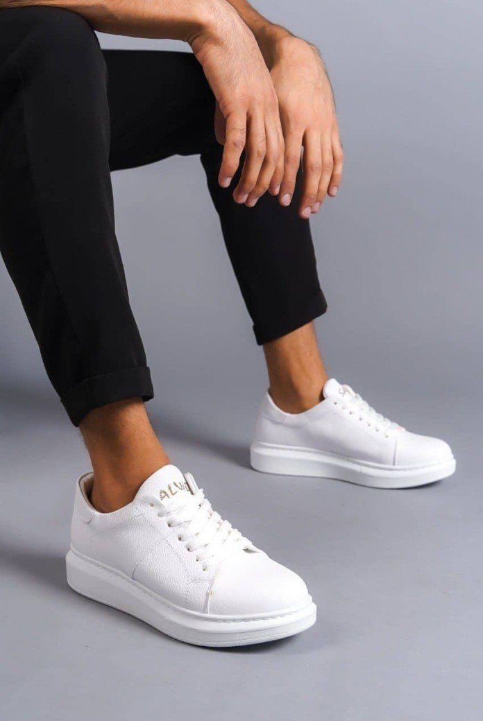 SLW151 Boost Erkek Günlük Bağcıklı Cilt Spor Sneaker Ayakkabı CBT - Beyaz SLW151 Boost Erkek Günlük Bağcıklı Cilt Spor Sneaker Ayakkabı CBT - Beyaz