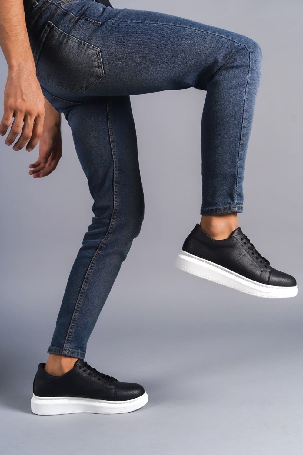 SLW151 Boost Erkek Günlük Bağcıklı Cilt Spor Sneaker Ayakkabı CBT - Siyah Erkek Ayakkabı SLW151 Boost Erkek Günlük Bağcıklı Cilt Spor Sneaker Ayakkabı CBT - Siyah – Salwo Erkek Ayakkabı