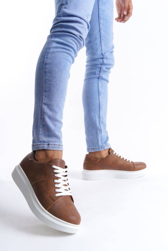 SLW151 Boost Erkek Günlük Bağcıklı Cilt Spor Sneaker Ayakkabı CBT - Taba SLW151 Boost Erkek Günlük Bağcıklı Cilt Spor Sneaker Ayakkabı CBT - Taba