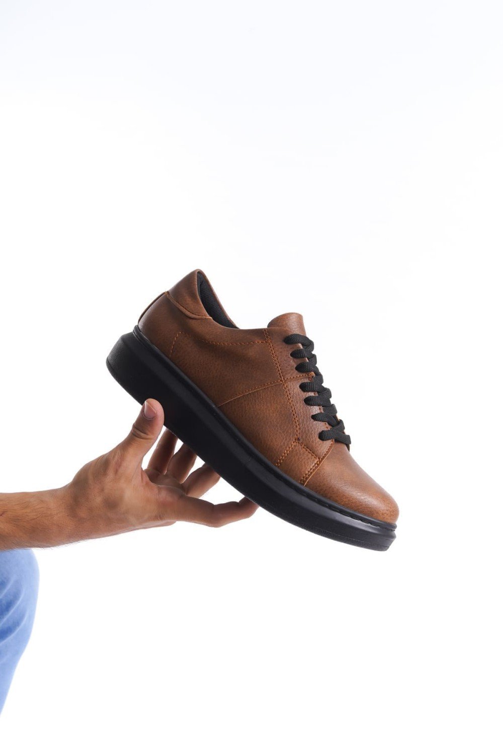 SLW151 Boost Erkek Günlük Bağcıklı Cilt Spor Sneaker Ayakkabı CST - Taba Erkek Ayakkabı SLW151 Boost Erkek Günlük Bağcıklı Cilt Spor Sneaker Ayakkabı CST - Taba – Salwo Erkek Ayakkabı