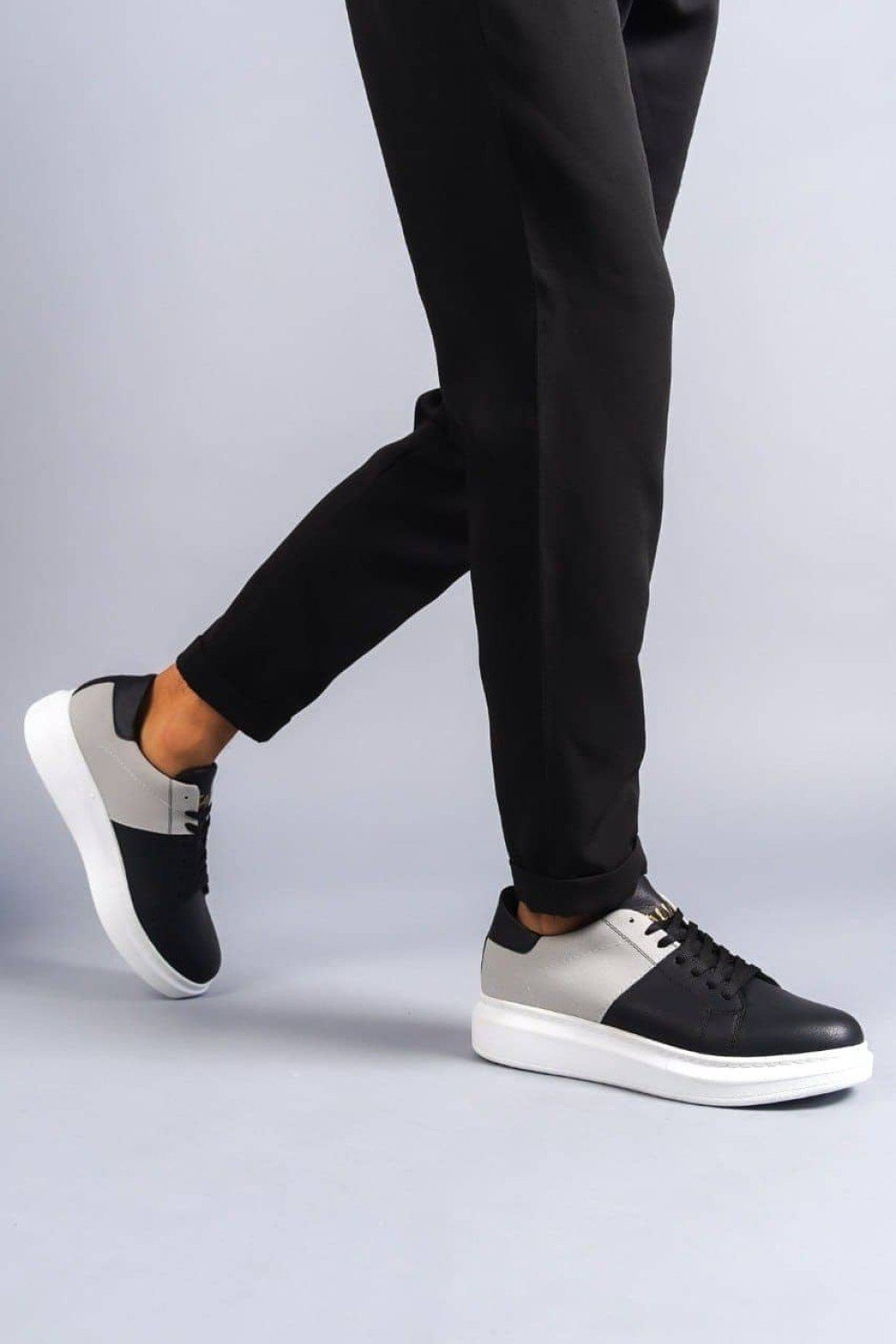 SLW151 Boost Erkek Günlük Bağcıklı Cilt Süet Spor Sneaker Ayakkabı CSBT - Siyah/Gri Erkek Ayakkabı SLW151 Boost Erkek Günlük Bağcıklı Cilt Süet Spor Sneaker Ayakkabı CSBT - Siyah/Gri – Salwo Erkek Ayakkabı