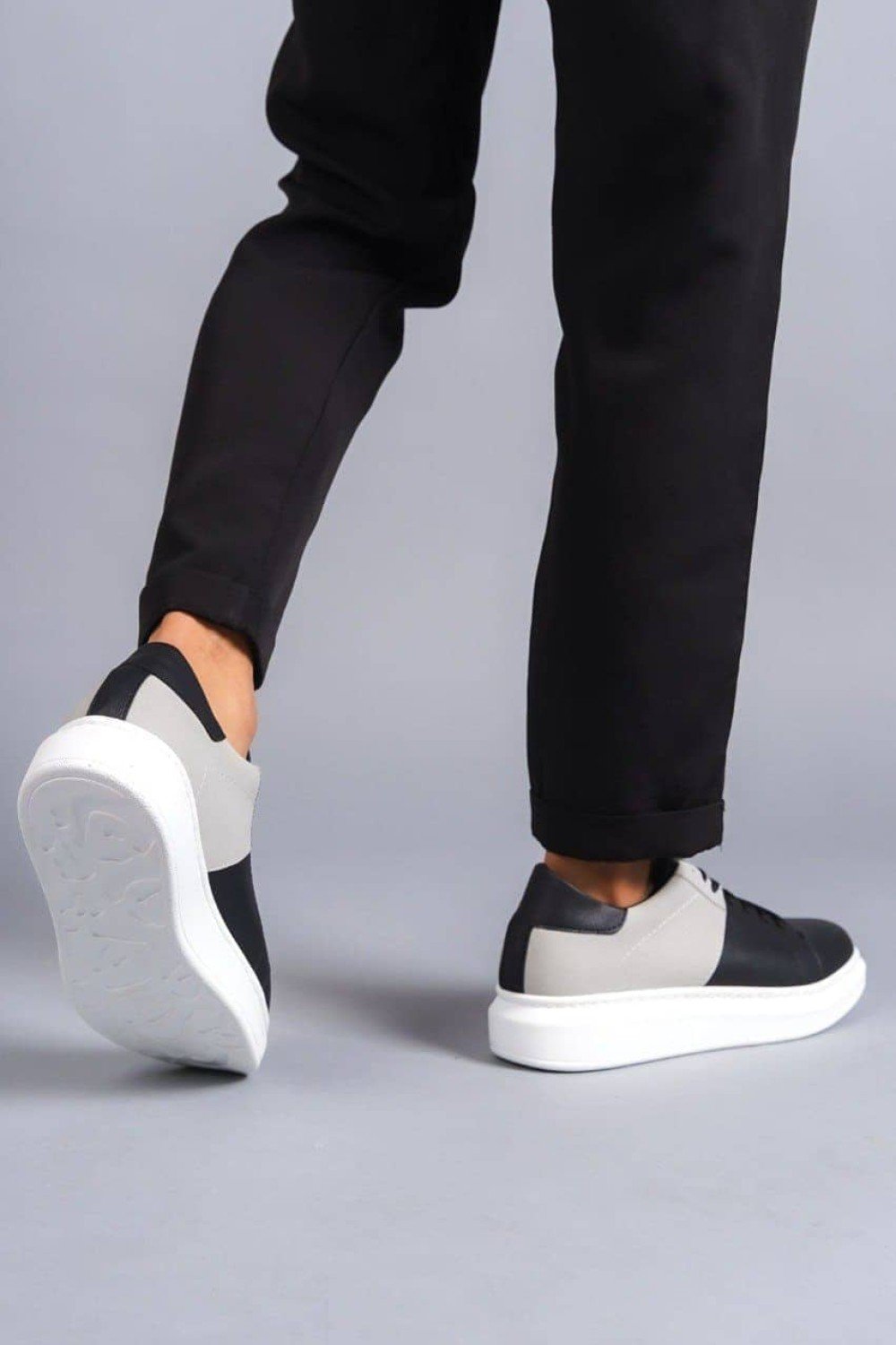SLW151 Boost Erkek Günlük Bağcıklı Cilt Süet Spor Sneaker Ayakkabı CSBT - Siyah/Gri Erkek Ayakkabı SLW151 Boost Erkek Günlük Bağcıklı Cilt Süet Spor Sneaker Ayakkabı CSBT - Siyah/Gri – Salwo Erkek Ayakkabı