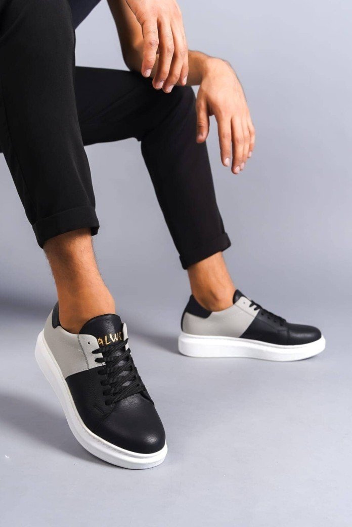 SLW151 Boost Erkek Günlük Bağcıklı Cilt Süet Spor Sneaker Ayakkabı CSBT - Siyah/Gri SLW151 Boost Erkek Günlük Bağcıklı Cilt Süet Spor Sneaker Ayakkabı CSBT - Siyah/Gri