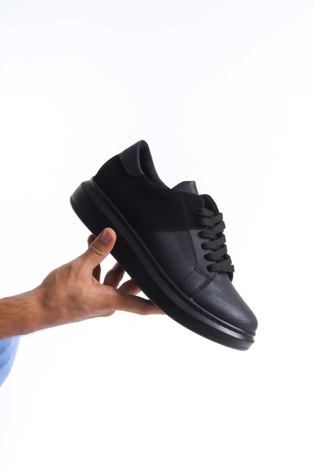 SLW151 Boost Erkek Günlük Bağcıklı Cilt Süet Spor Sneaker Ayakkabı CSST - Siyah Erkek Ayakkabı SLW151 Boost Erkek Günlük Bağcıklı Cilt Süet Spor Sneaker Ayakkabı CSST - Siyah – Salwo Erkek Ayakkabı