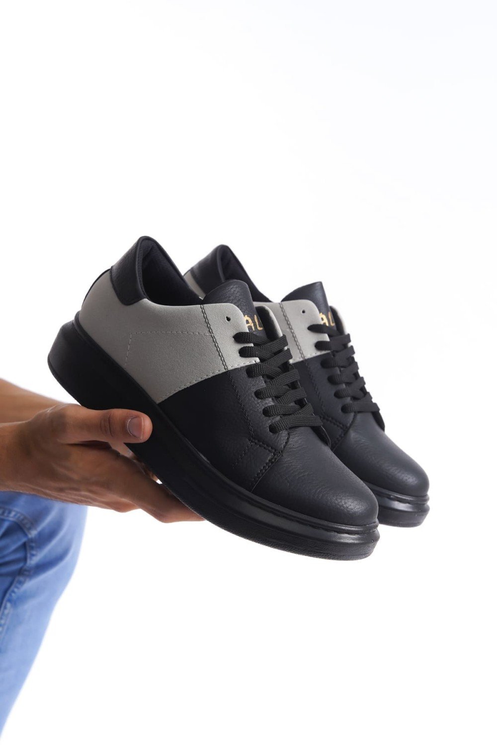 SLW151 Boost Erkek Günlük Bağcıklı Cilt Süet Spor Sneaker Ayakkabı CSST - Siyah/Gri Erkek Ayakkabı SLW151 Boost Erkek Günlük Bağcıklı Cilt Süet Spor Sneaker Ayakkabı CSST - Siyah/Gri – Salwo Erkek Ayakkabı