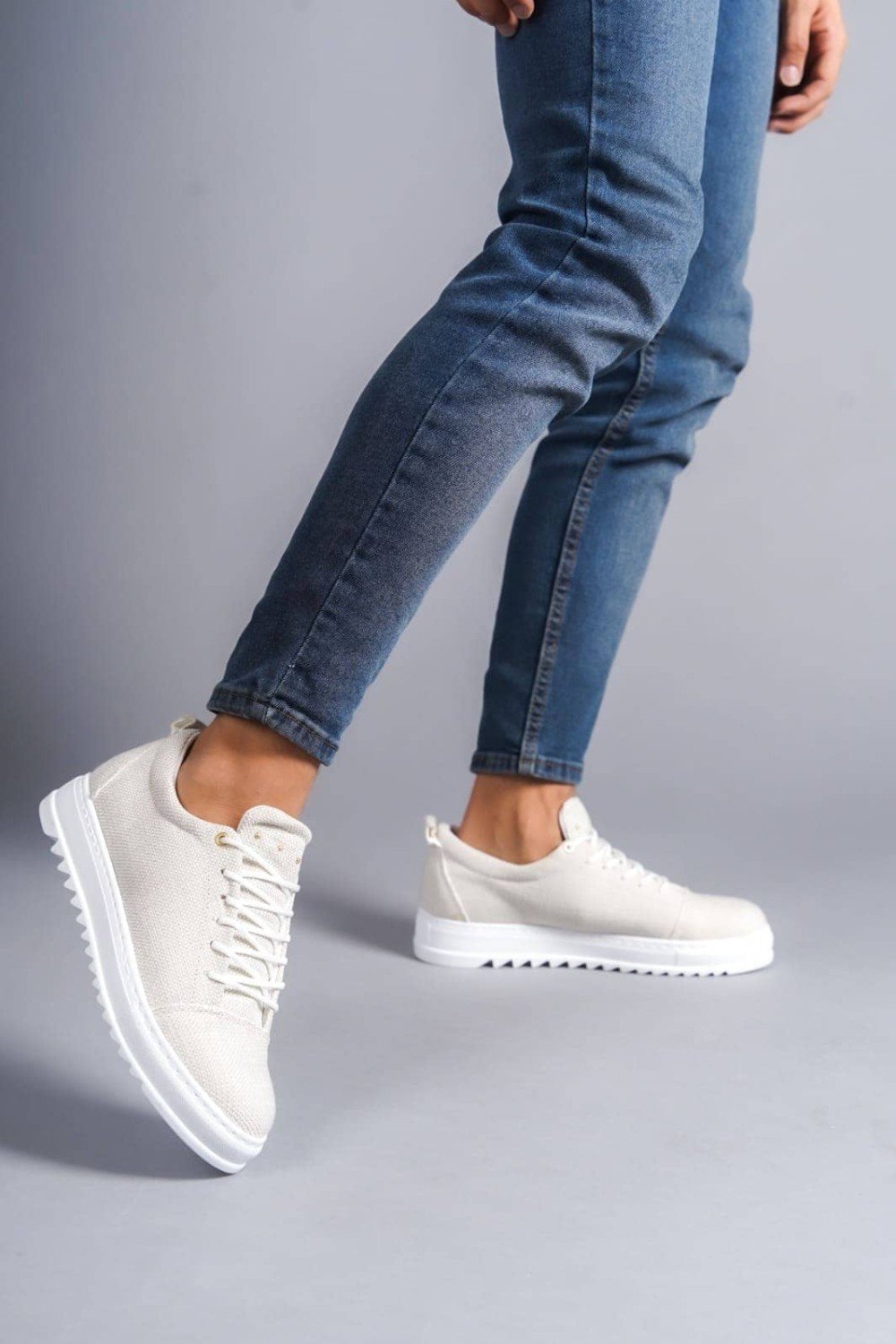 SLW152 Cool Erkek Günlük Bağcıklı Keten Klasik Ayakkabı KBT - Beyaz Erkek Ayakkabı SLW152 Cool Erkek Günlük Bağcıklı Keten Klasik Ayakkabı KBT - Beyaz – Salwo Erkek Ayakkabı
